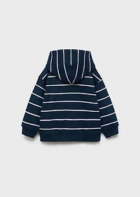 Striped hooded sweatshirt