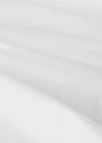 Cotton percale top sheet with embroidered flowers for 135/140 cm bed