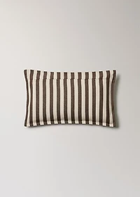 Cotton two-tone cushion cover with woven stripes 30x50 cm