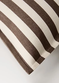 Cotton two-tone cushion cover with woven stripes 30x50 cm