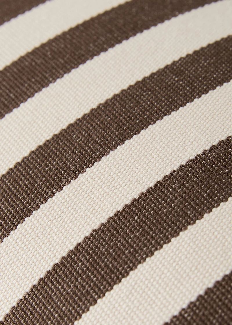 Cotton two-tone cushion cover with woven stripes 30x50 cm