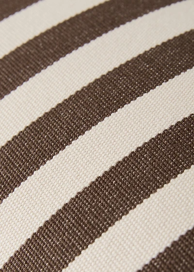 Cotton two-tone cushion cover with woven stripes 30x50 cm