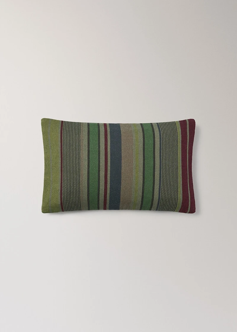 Cotton overdyed striped cushion cover 30x50 cm