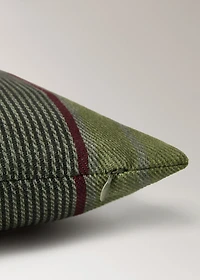 Cotton overdyed striped cushion cover 30x50 cm