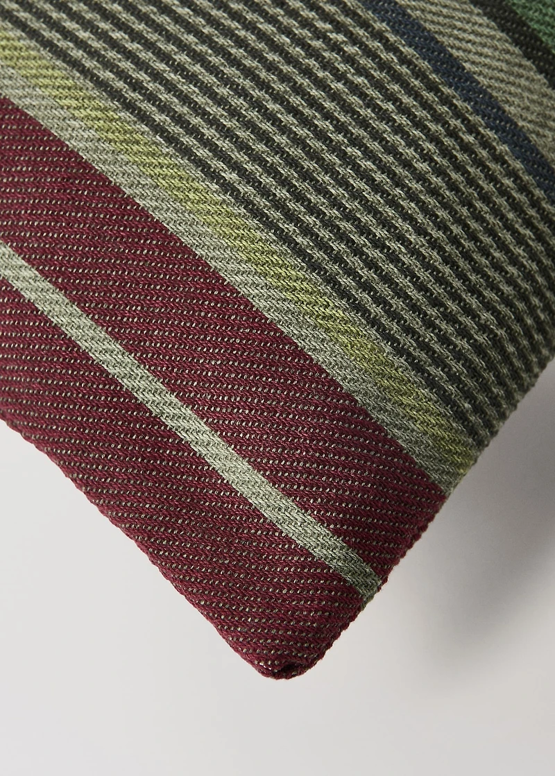 Cotton overdyed striped cushion cover 30x50 cm