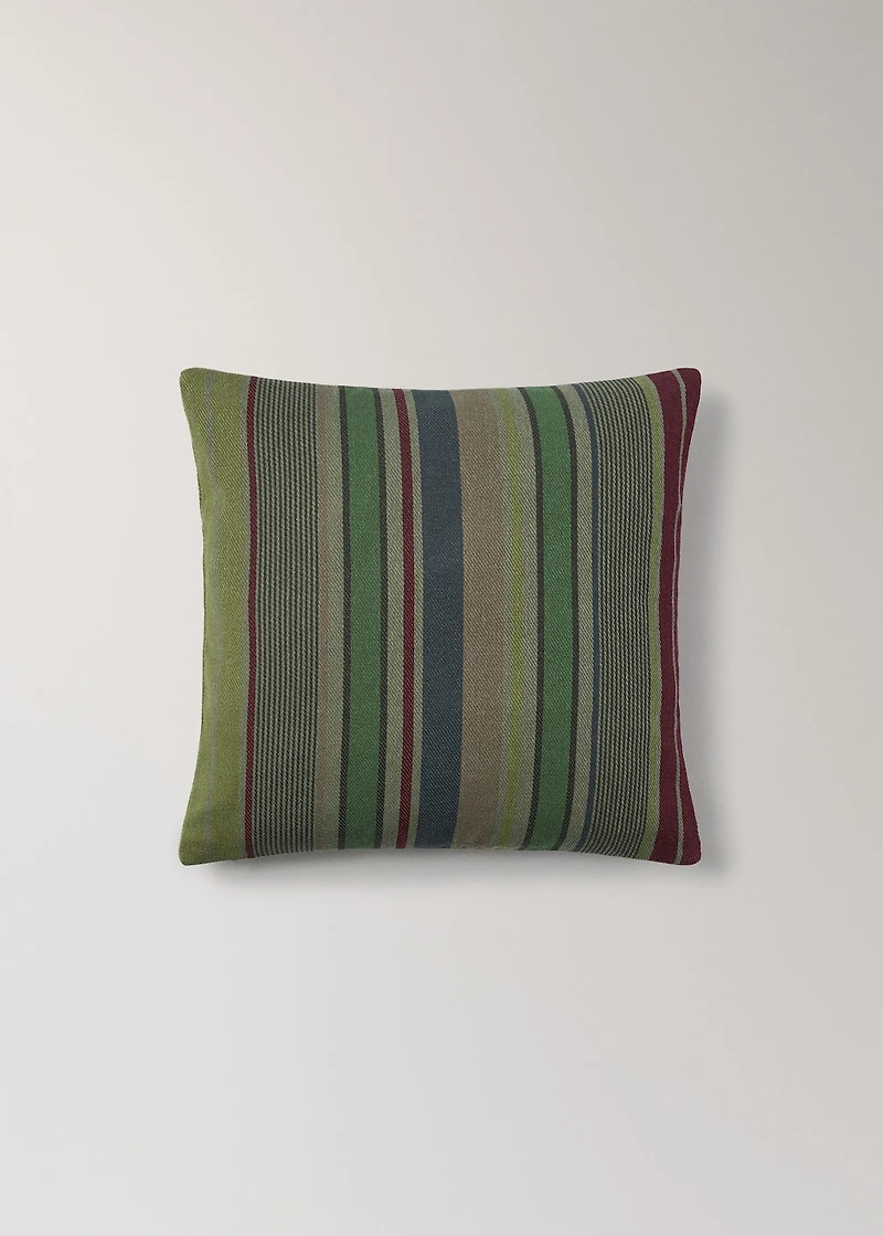 Cotton overdyed striped cushion cover 45x45 cm