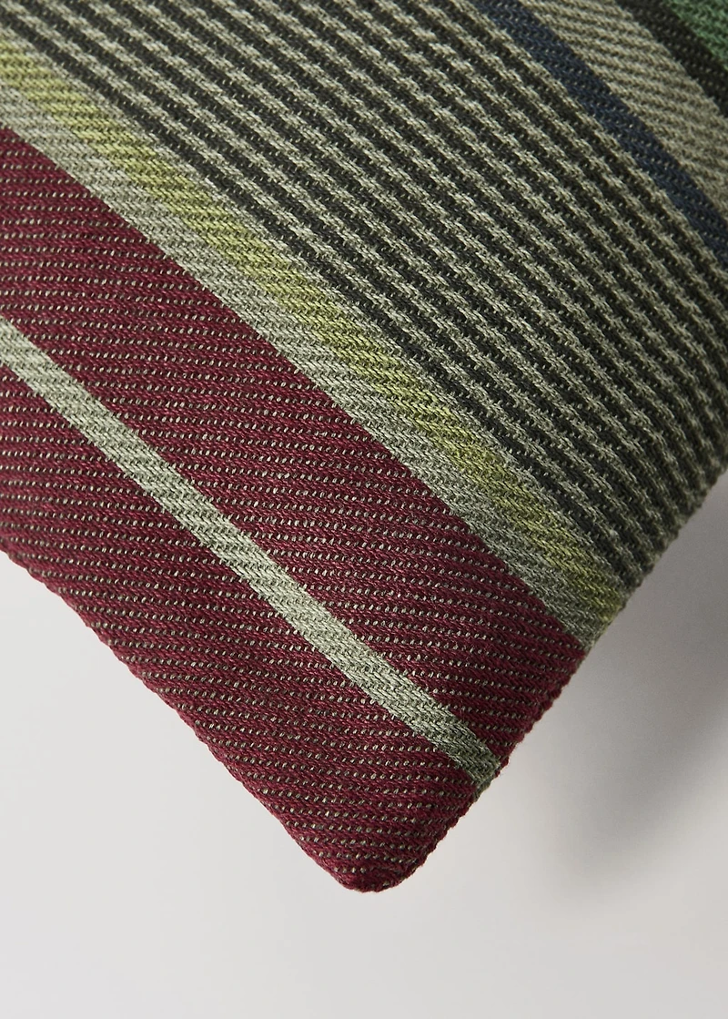 Cotton overdyed striped cushion cover 45x45 cm