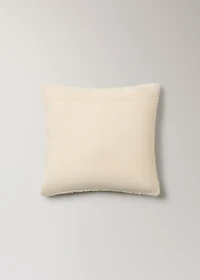 Structured cotton cushion cover 50x50 cm