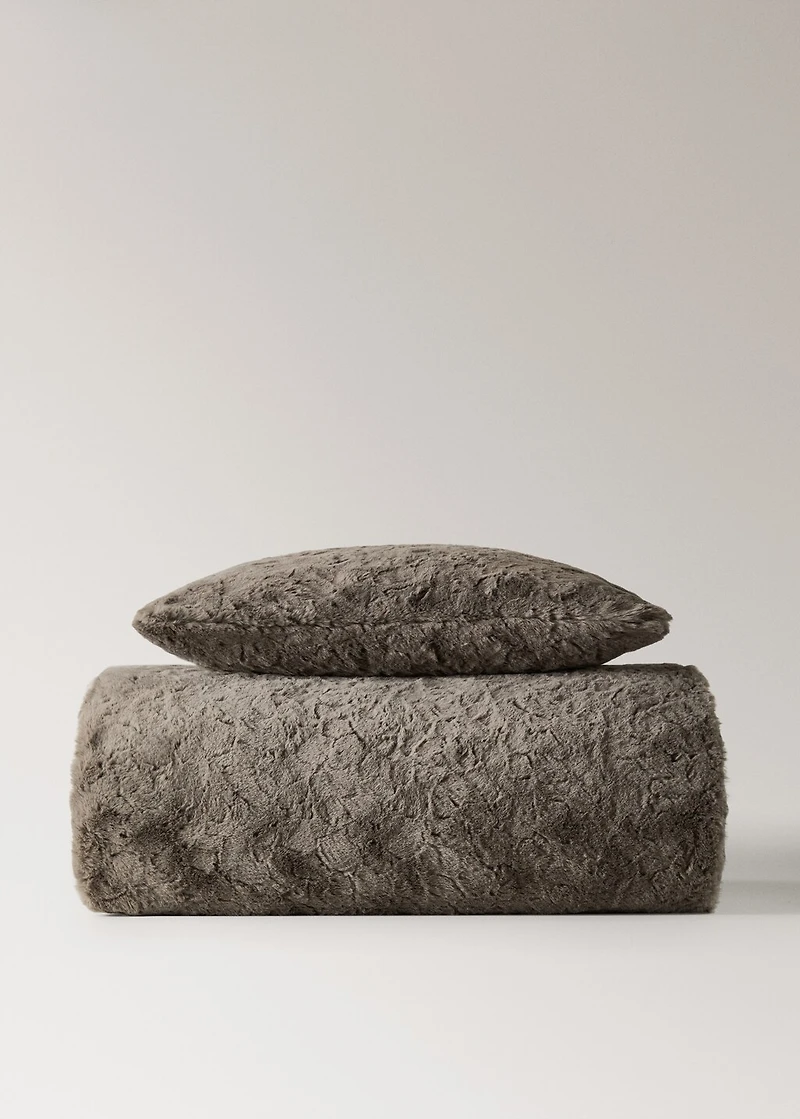 Faux-fur textured cushion cover 50x50 cm