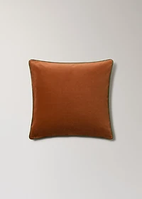 Velvet cushion cover with contrasting piping 50x50 cm