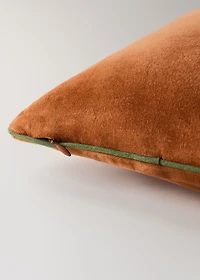 Velvet cushion cover with contrasting piping 30x50 cm
