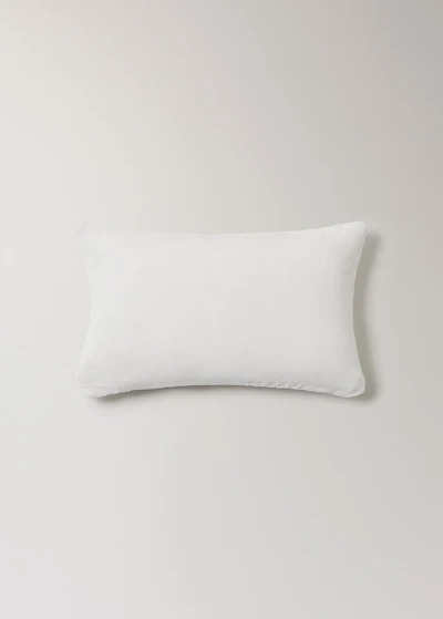 Embroidered cotton cushion cover 11.8x19.6in