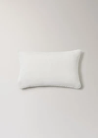Embroidered cotton cushion cover 11.8x19.6in