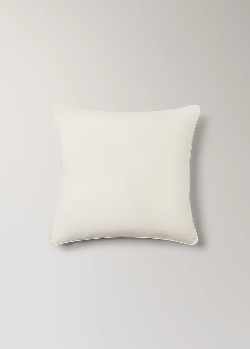 Cotton linen embroidered cushion cover 50x50 cm