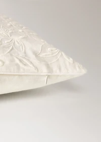 Cotton linen embroidered cushion cover 50x50 cm