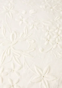 Cotton linen embroidered cushion cover 50x50 cm