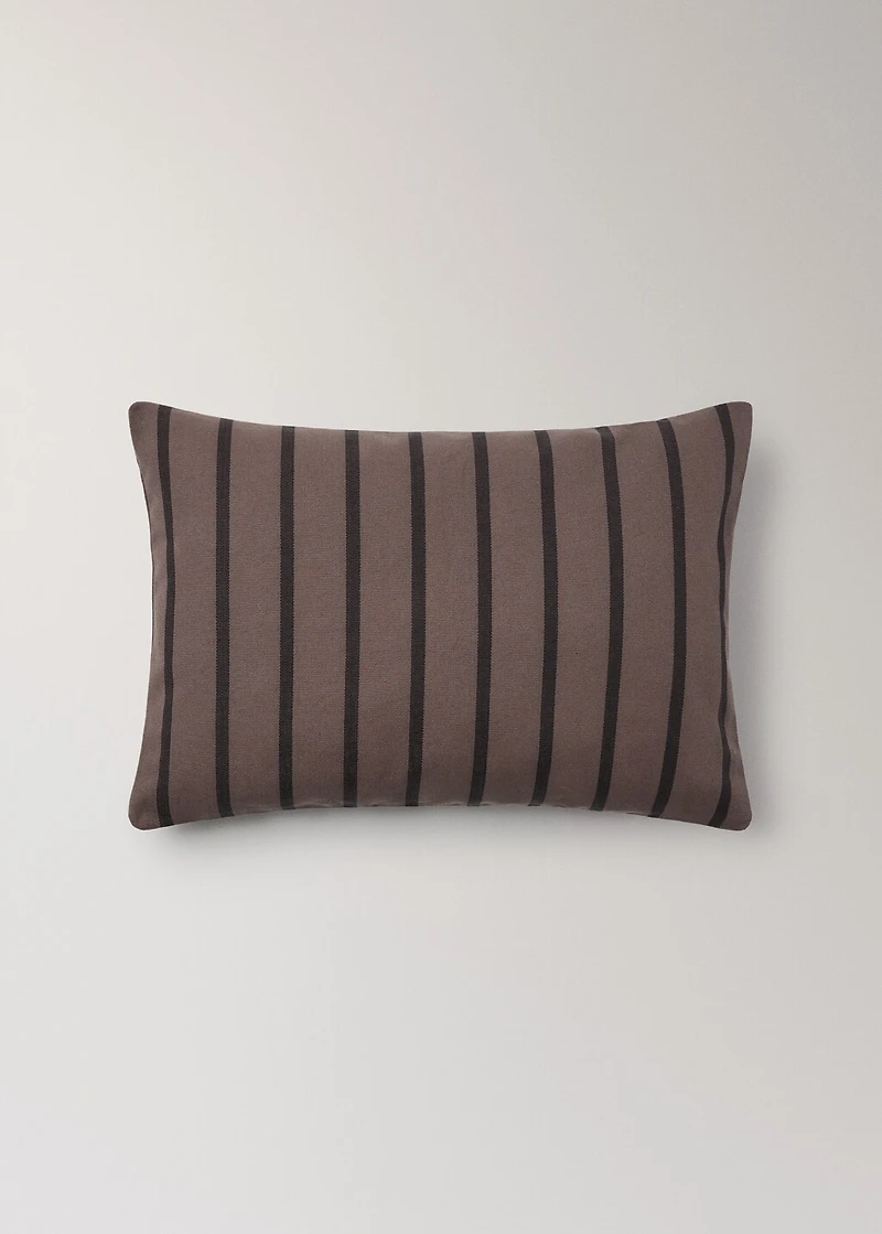Cotton two-tone striped cushion cover 40x60 cm