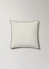 Cotton linen cushion cover with overlock tab 50x50 cm