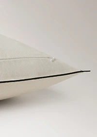 Cotton linen cushion cover with overlock tab 50x50 cm