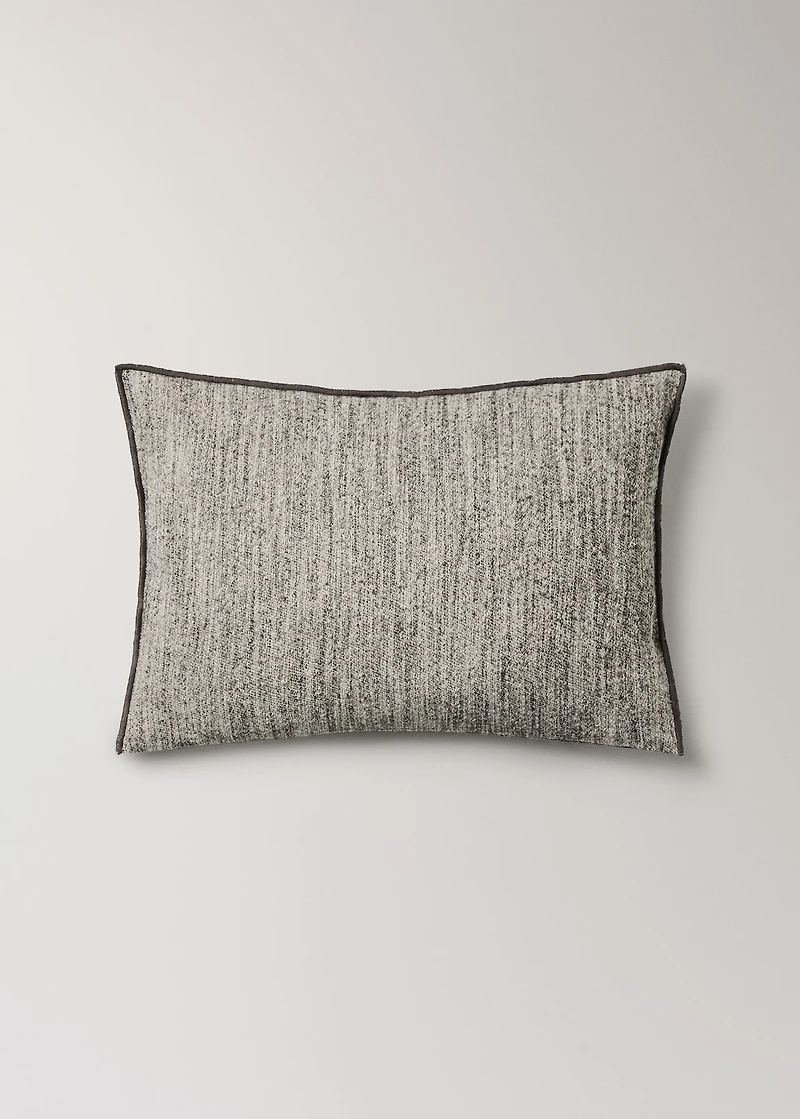 Cotton, linen and wool textured cushion cover with zip