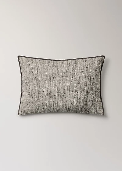 Cotton, linen and wool textured cushion cover with zip