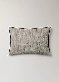Cotton, linen and wool textured cushion cover with zip