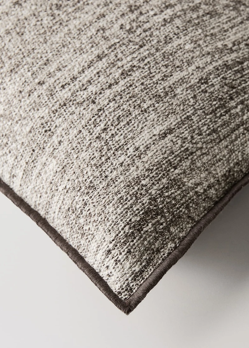 Cotton, linen and wool textured cushion cover with zip