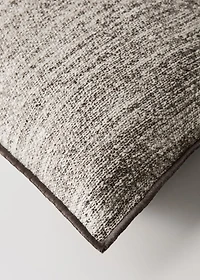 Cotton, linen and wool textured cushion cover with zip