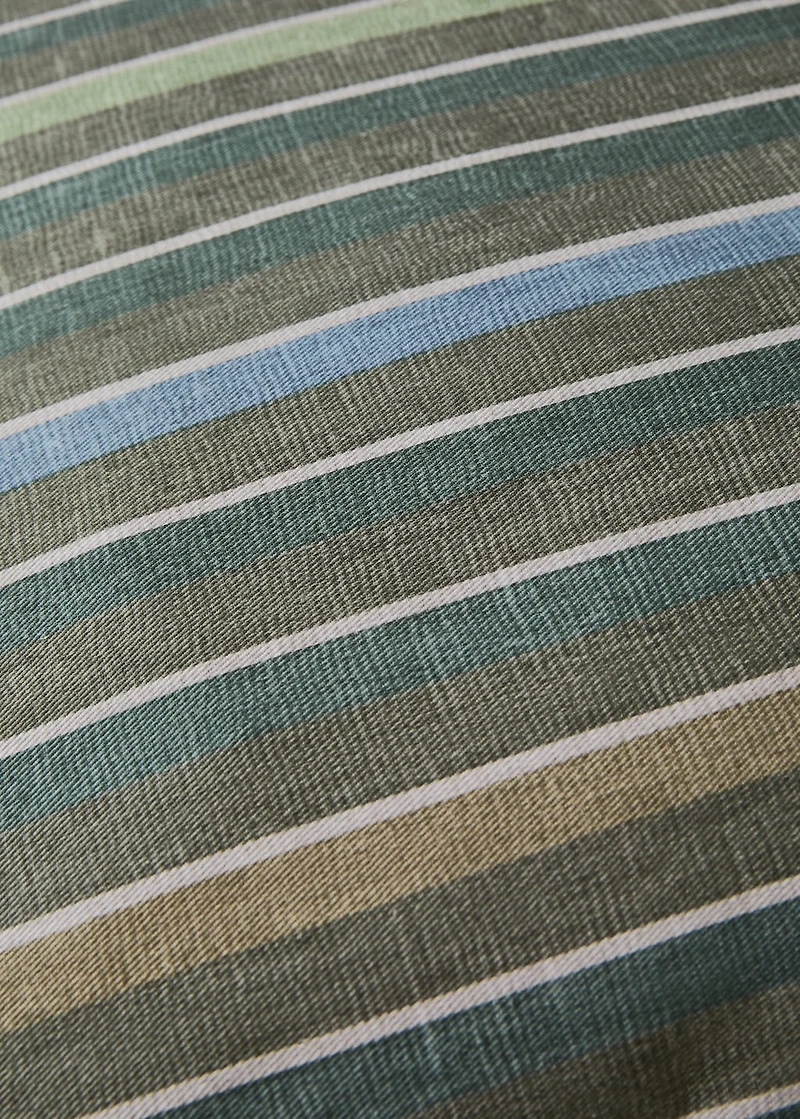 Cotton cushion cover with printed stripes 45x45 cm