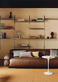 Cotton cushion cover with printed stripes 45x45 cm