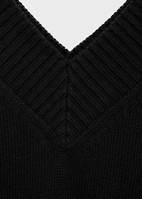 V-neck knit sweater