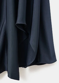 Asymmetrical satin dress