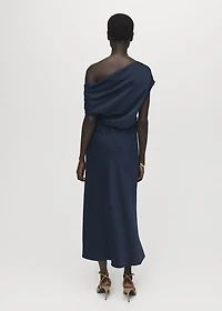 Asymmetrical satin dress