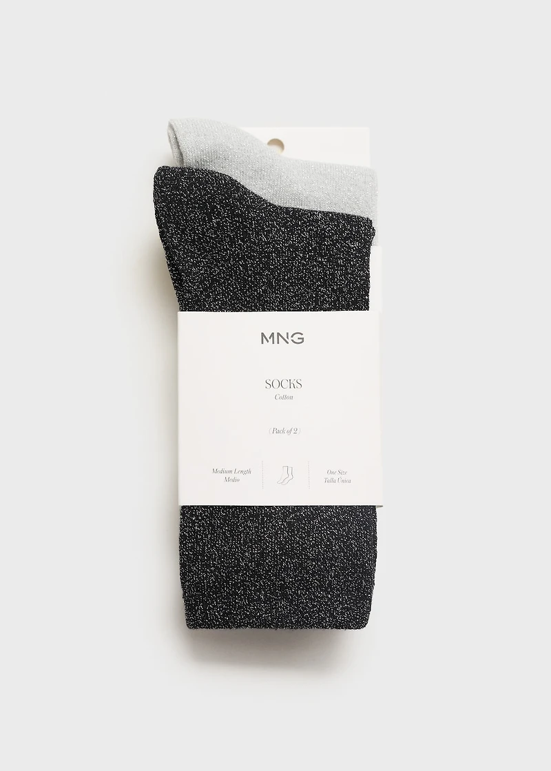 2 pack lurex socks