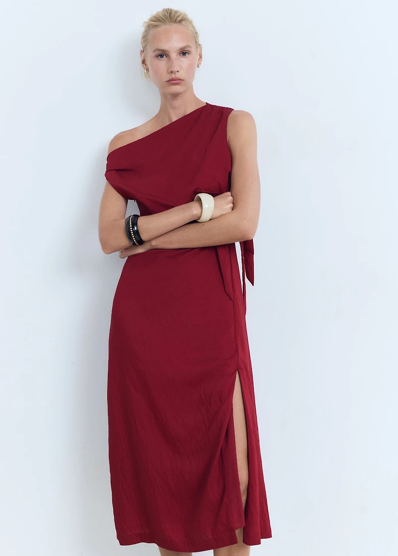 Asymmetrical knotted dress