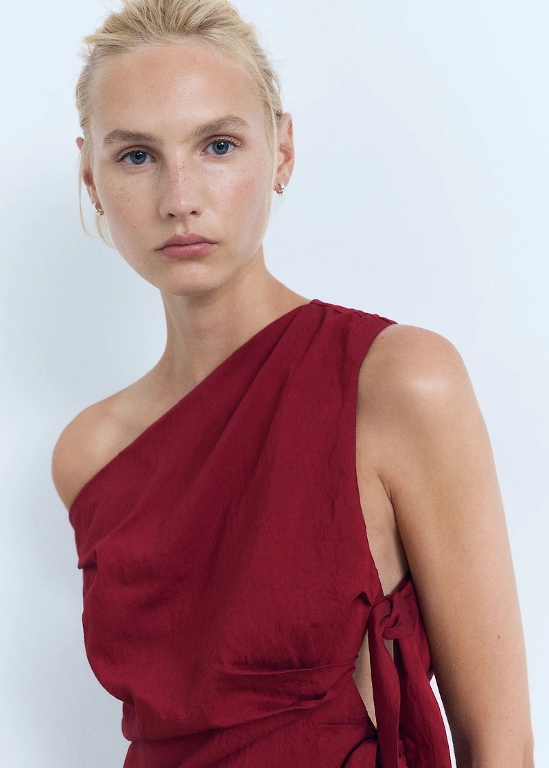 Asymmetrical knotted dress