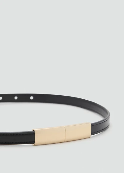 Thin belt with metal detail