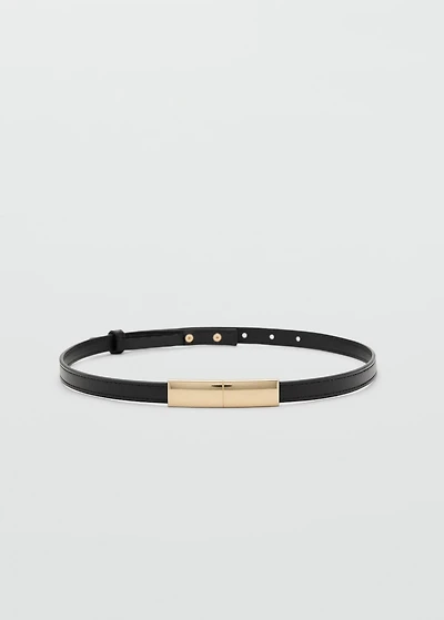 Thin belt with metal detail