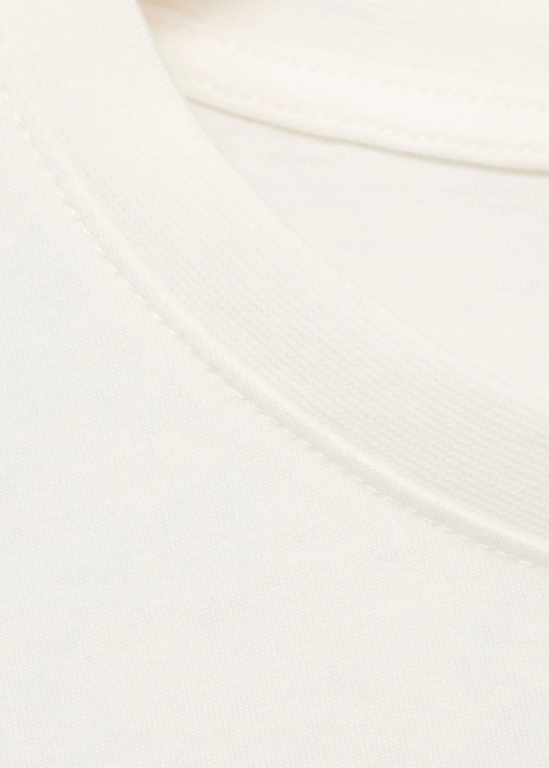 Printed cotton-blend t-shirt