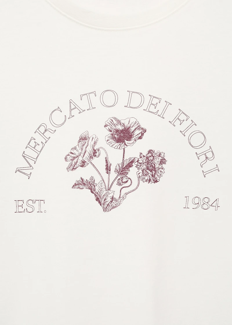 Printed cotton-blend t-shirt