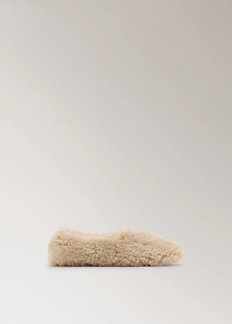 Wool ballet flats