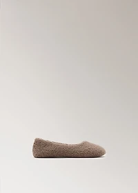Sheepskin ballerina flats