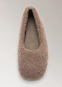 Sheepskin ballerina flats