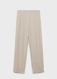 Ribbed-knit pajama pants