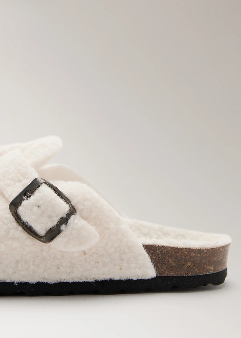 Faux-shearling clogs