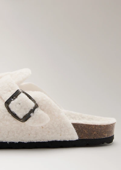 Faux-shearling clogs
