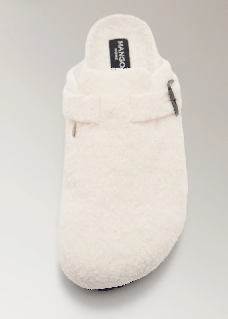 Faux-shearling clogs