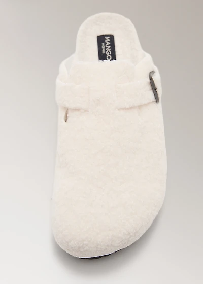 Shearling-effect clogs
