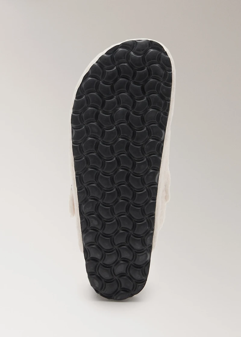 Faux-shearling clogs