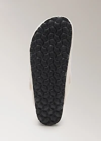 Faux-shearling clogs